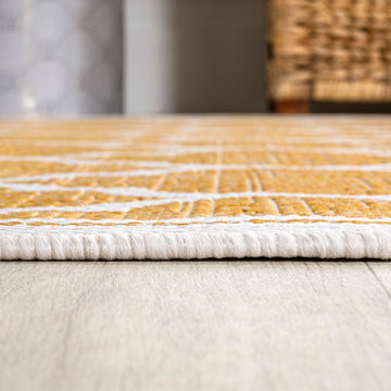 Trebol Moroccan Trellis Textured Weave Indoor/outdoor Area Rug